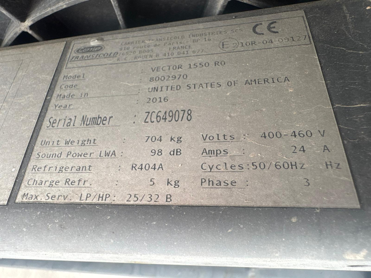 Gray and Adams 2017 Vector 1550 – 201786 - Semirremolque frigorífico: foto 4 Gray and Adams 2017 Vector 1550 – 201786 - Semirremolque frigorífico: foto 4