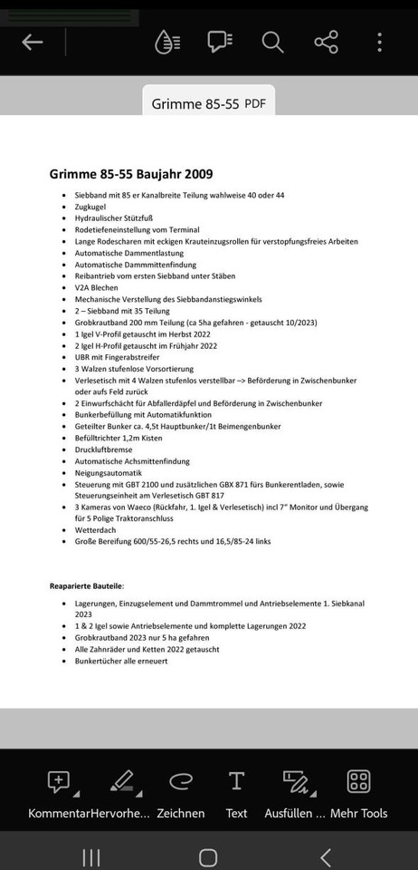 Arrancadora de patatas Grimme SE 85-55: foto 11 Arrancadora de patatas Grimme SE 85-55: foto 11