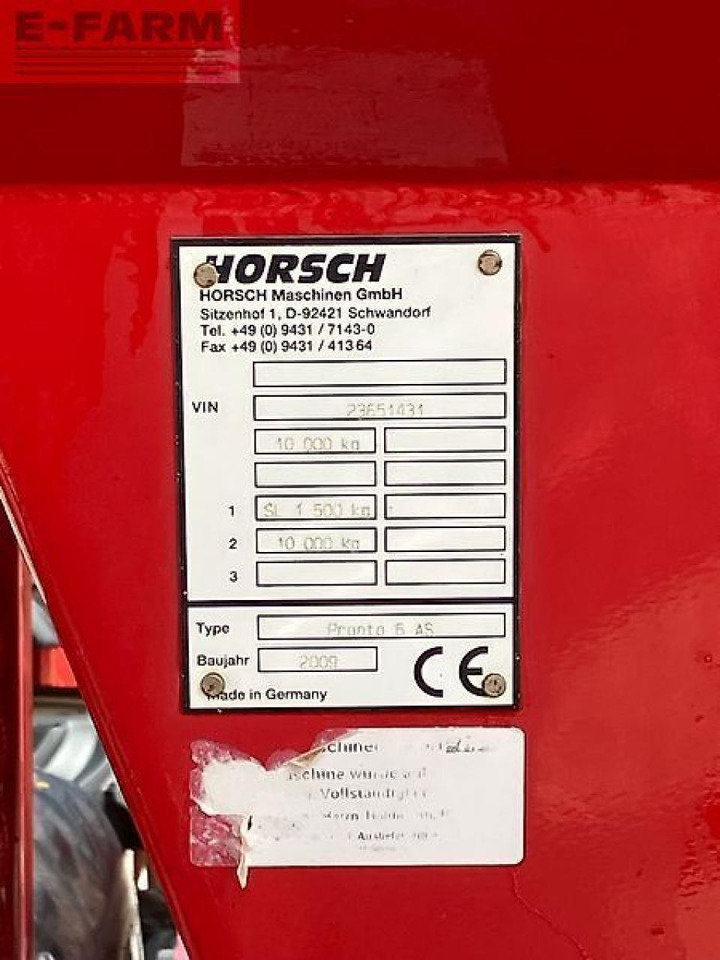 Horsch pronto 6 as *mit saatflusskontrolle* - Sembradora: foto 2 Horsch pronto 6 as *mit saatflusskontrolle* - Sembradora: foto 2