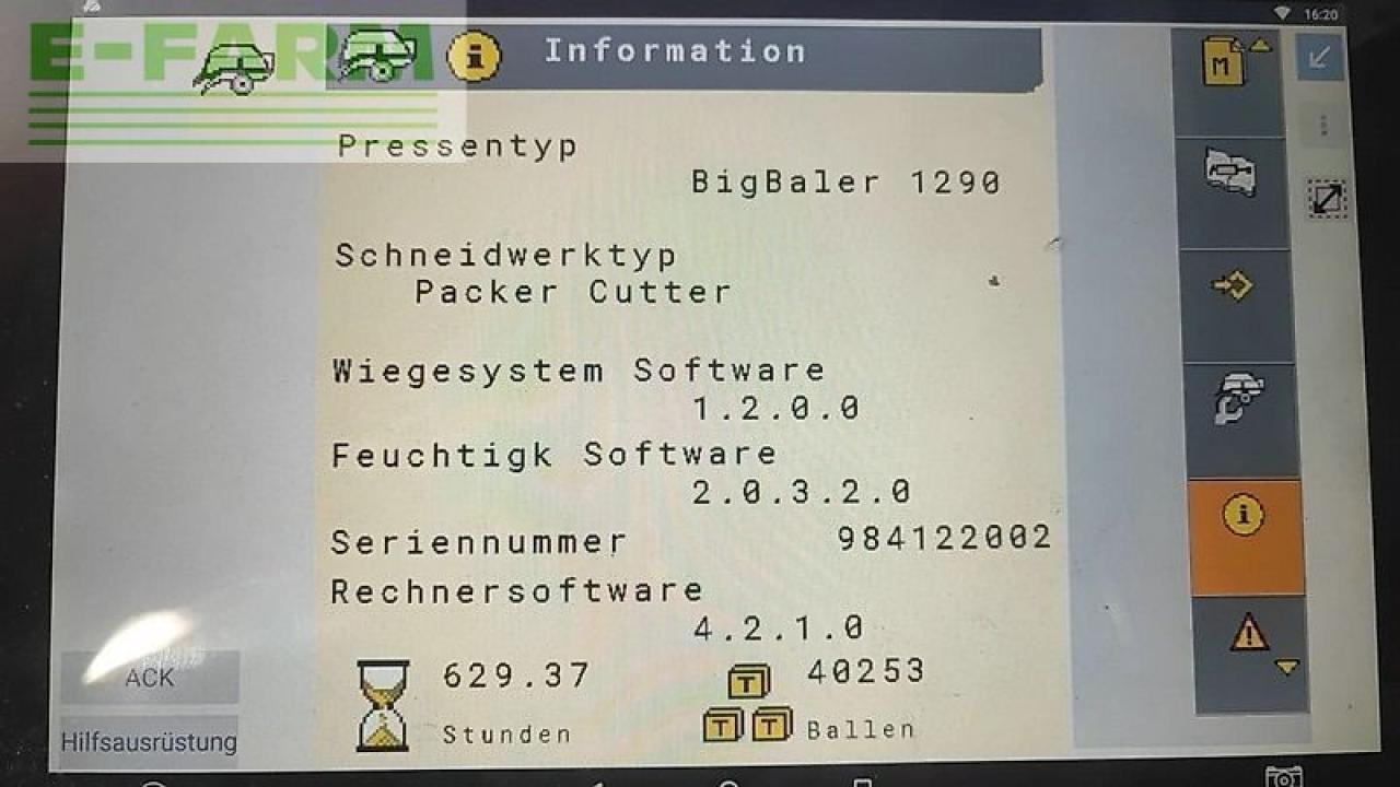 Empacadora de pacas cuadradas New Holland bb 1290 r: foto 14 Empacadora de pacas cuadradas New Holland bb 1290 r: foto 14