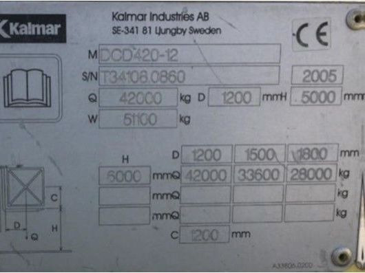 Kalmar DCD420-12 - Carretilla elevadora diésel: foto 4 Kalmar DCD420-12 - Carretilla elevadora diésel: foto 4