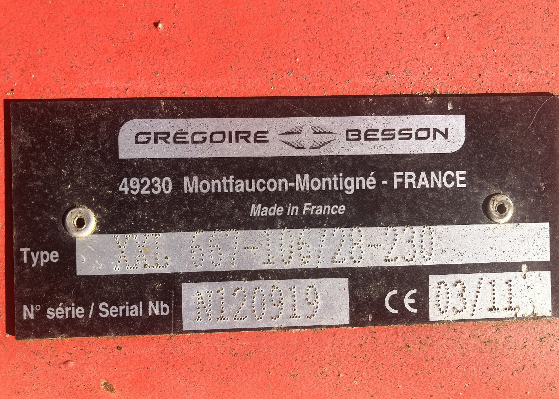Gregoire-Besson XXL 667-106/28-230 - Rastras: foto 2 Gregoire-Besson XXL 667-106/28-230 - Rastras: foto 2