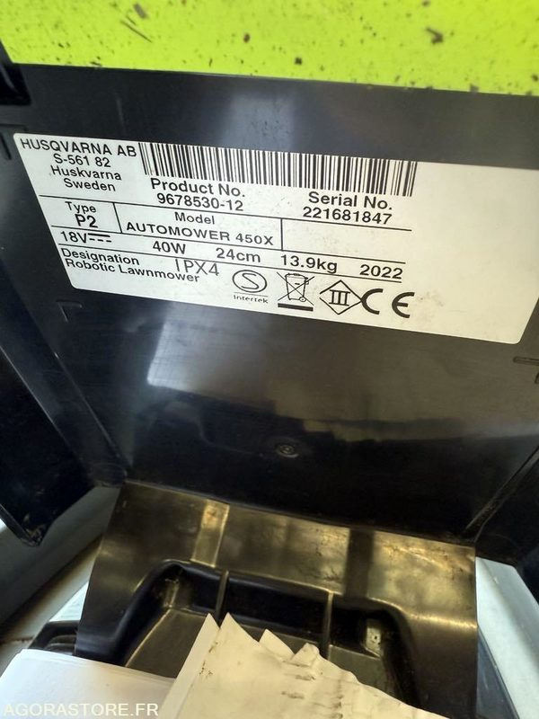 ROBOT de tonte 450x Husqvarna occasion 2022 5000m2 - Cortacésped: foto 2 ROBOT de tonte 450x Husqvarna occasion 2022 5000m2 - Cortacésped: foto 2