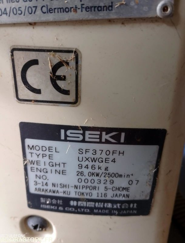 Tondeuse Iseki SF 370 2008 4000h fonctionnel - Cortacésped: foto 4 Tondeuse Iseki SF 370 2008 4000h fonctionnel - Cortacésped: foto 4