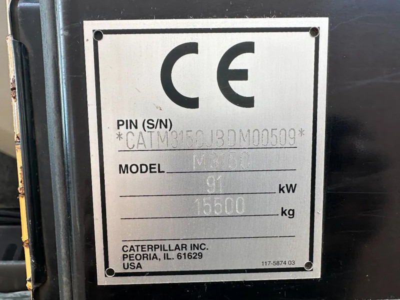 Excavadora de ruedas Caterpillar M315C WITH ROTOTILT, CE: foto 8
