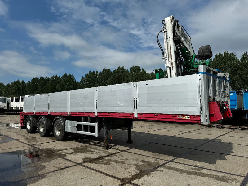 Floor FLO 18 30 S2 + KENNIS CRANE 3X STEERING AXLE - Semirremolque plataforma/ Caja abierta: foto 1 Floor FLO 18 30 S2 + KENNIS CRANE 3X STEERING AXLE - Semirremolque plataforma/ Caja abierta: foto 1