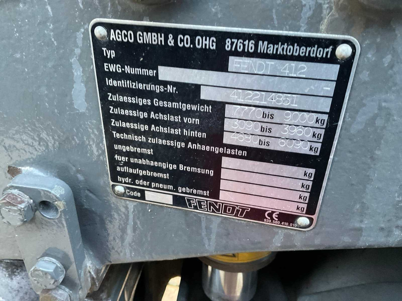 Tractor 2005 FENDT FARMER 412 VARIO ALL-WHEEL DRIVE FARM TRACTOR: foto 18