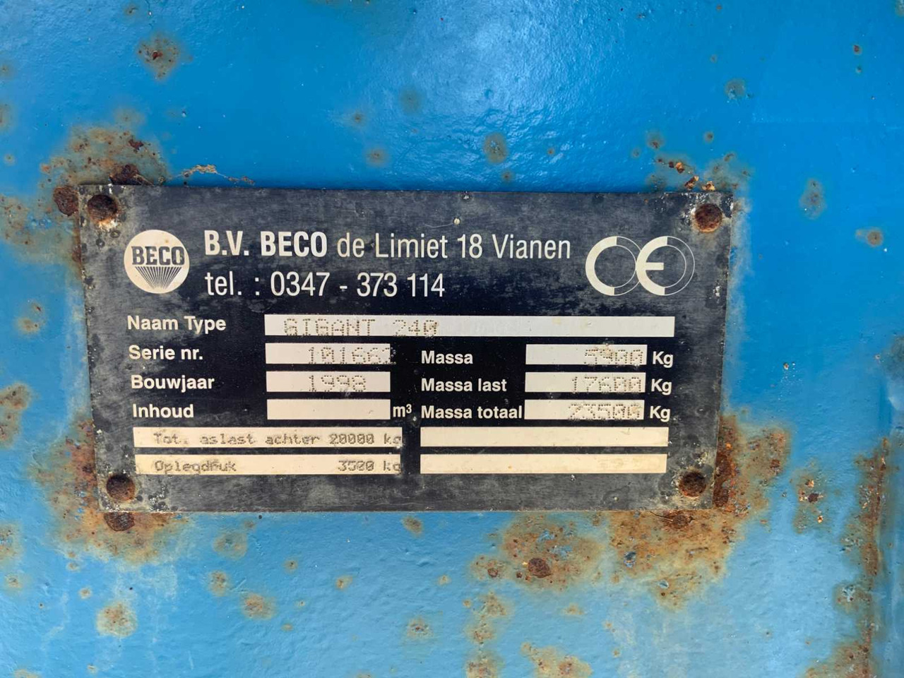 Remolque volquete agrícola Beco Gigant 240: foto 21