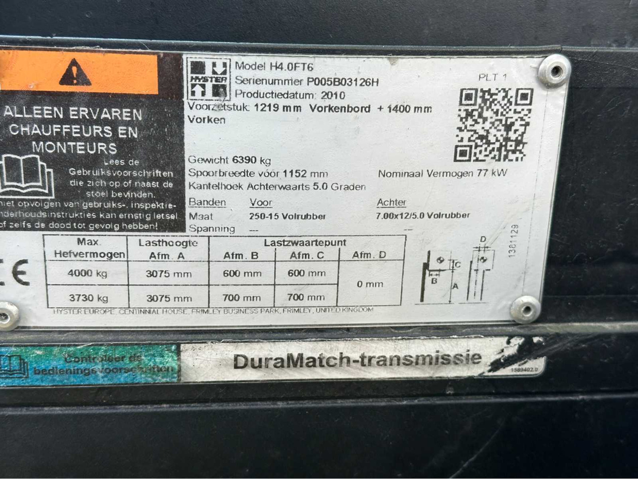Carretilla elevadora HYSTER - H4.0FT - FORKLIFT TRUCKS - 2010: foto 15