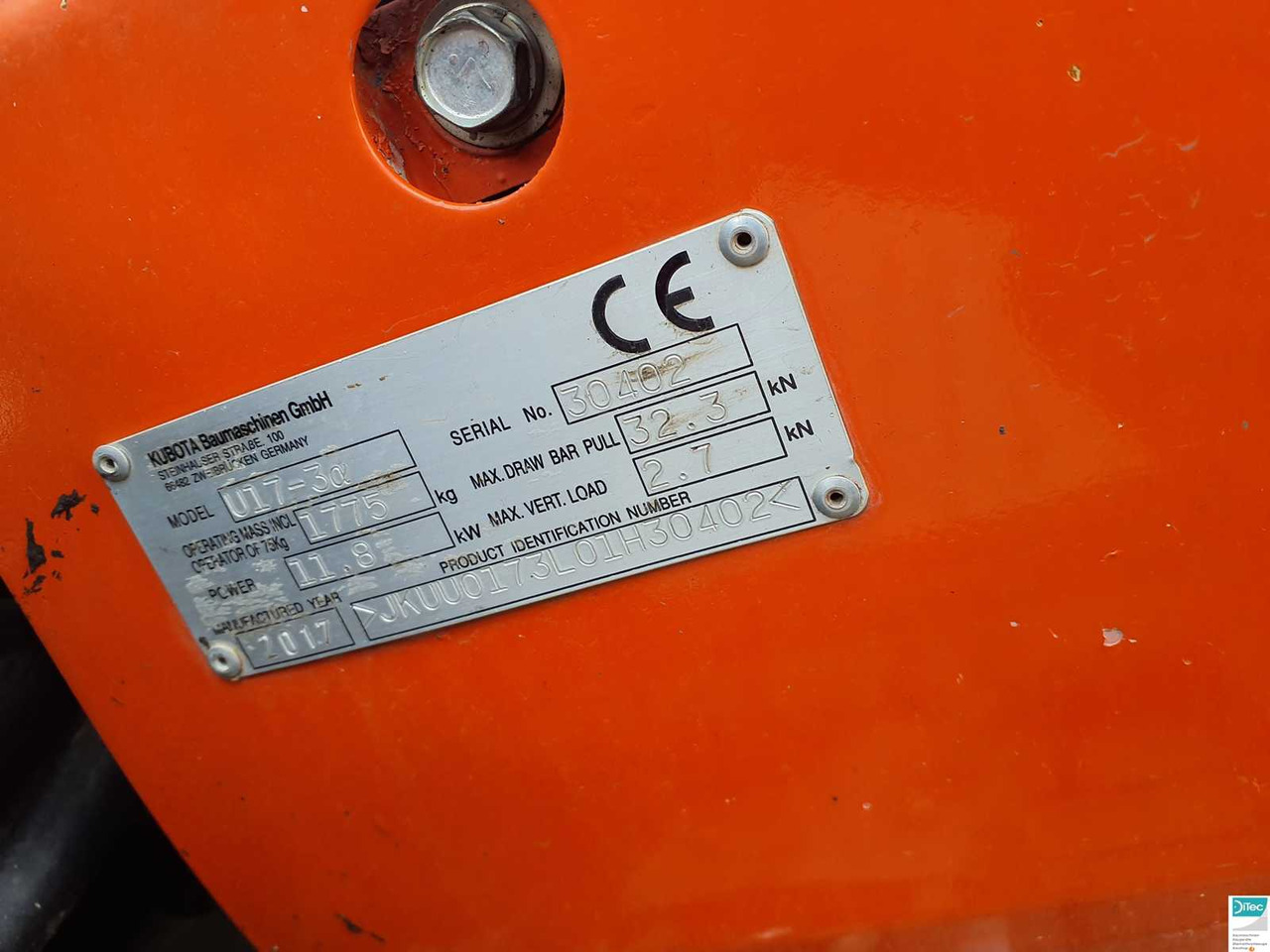 KUBOTA U17-3 ALPHA ELECTRIC KUBOTA SHORT TAIL TAIL EXCAVATOR, EXCAVATOR, EXCAVATOR - Retroexcavadora: foto 5 KUBOTA U17-3 ALPHA ELECTRIC KUBOTA SHORT TAIL TAIL EXCAVATOR, EXCAVATOR, EXCAVATOR - Retroexcavadora: foto 5