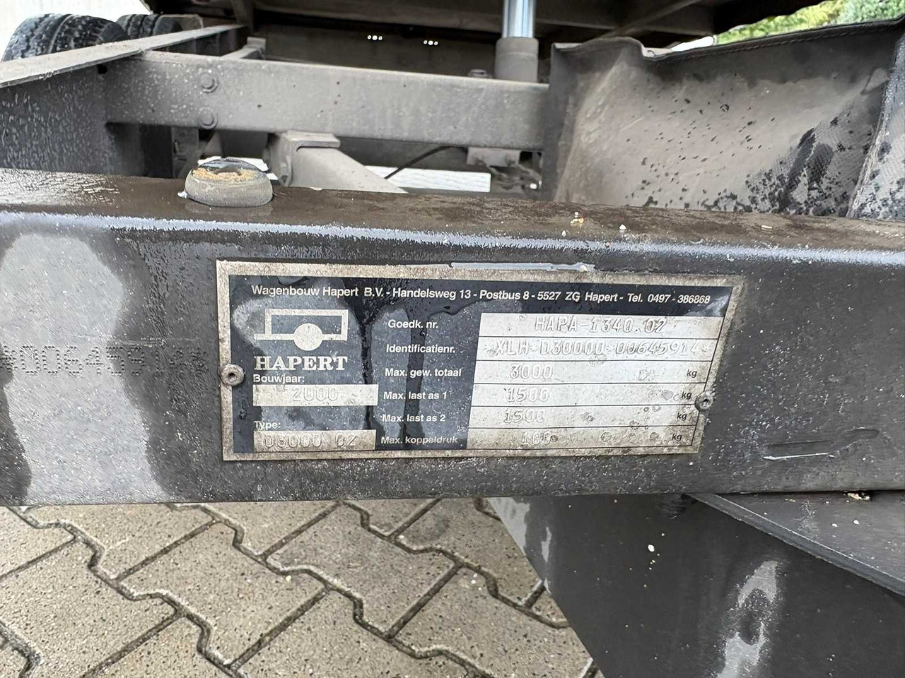 Remolque HAPERT - 2000 - D3000-02 - HYDRAULIC TIPPER TRAILER: foto 12 Remolque HAPERT - 2000 - D3000-02 - HYDRAULIC TIPPER TRAILER: foto 12