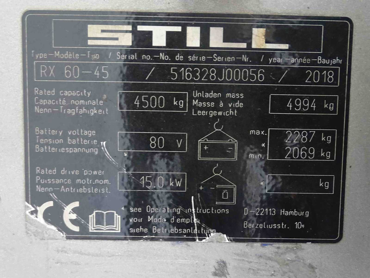 STILL RX60-45 2018 FORKLIFT - Carretilla elevadora: foto 2 STILL RX60-45 2018 FORKLIFT - Carretilla elevadora: foto 2