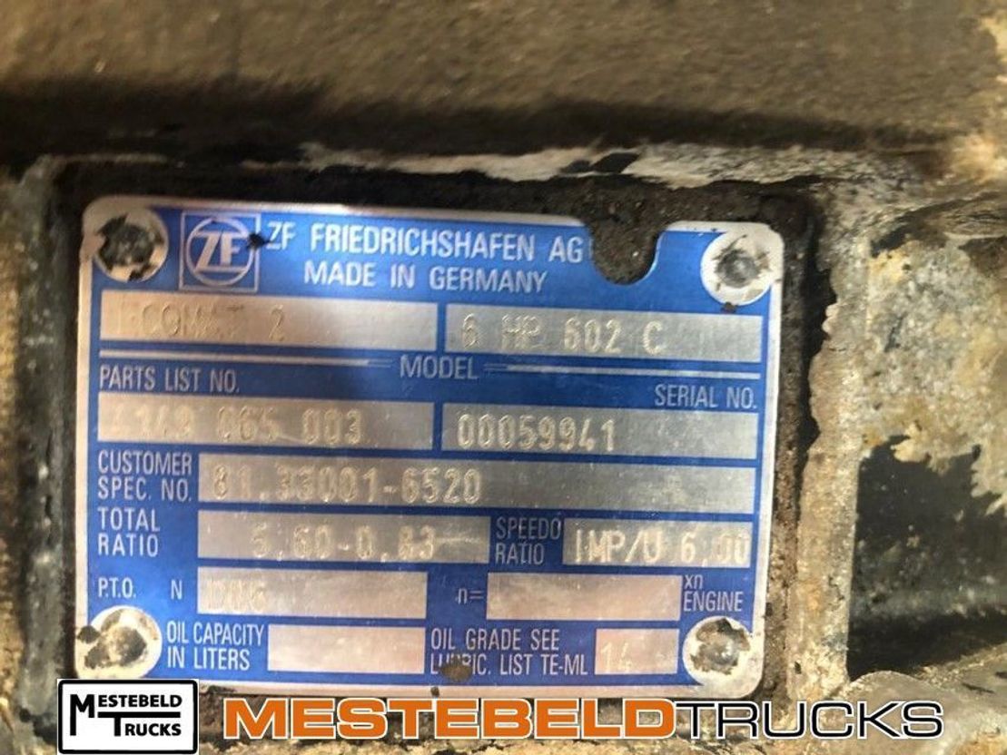 MAN Versnellingsbak 6 HP602 C - Caja de cambios para Camión: foto 3 MAN Versnellingsbak 6 HP602 C - Caja de cambios para Camión: foto 3