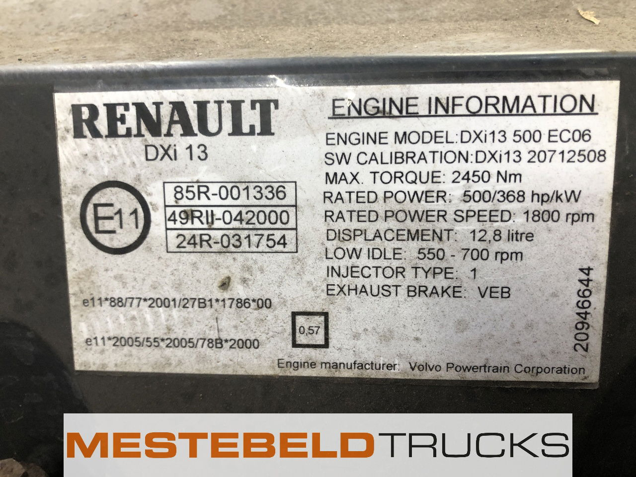 Renault Motor DXI13 EC 06 - Motor para Camión: foto 5 Renault Motor DXI13 EC 06 - Motor para Camión: foto 5