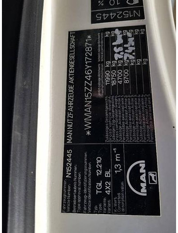Camión caja cerrada MAN TGL 12.210 4x2 BL: foto 17 Camión caja cerrada MAN TGL 12.210 4x2 BL: foto 17