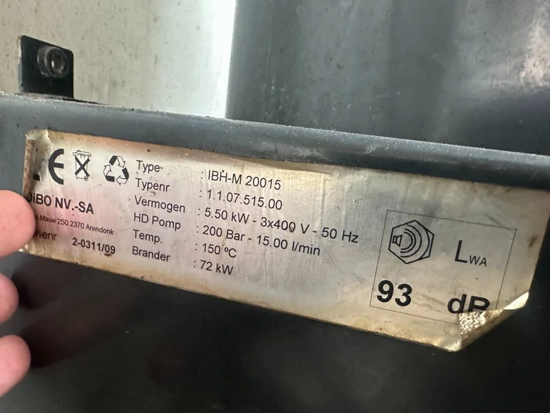 Perkins DIBO IBH-M 20015 Hogedruk unit 200 Bar 15 L / min Mobiele Aanhanger 12.5 kVA aggregaat - Hidrolimpiadora: foto 5 Perkins DIBO IBH-M 20015 Hogedruk unit 200 Bar 15 L / min Mobiele Aanhanger 12.5 kVA aggregaat - Hidrolimpiadora: foto 5