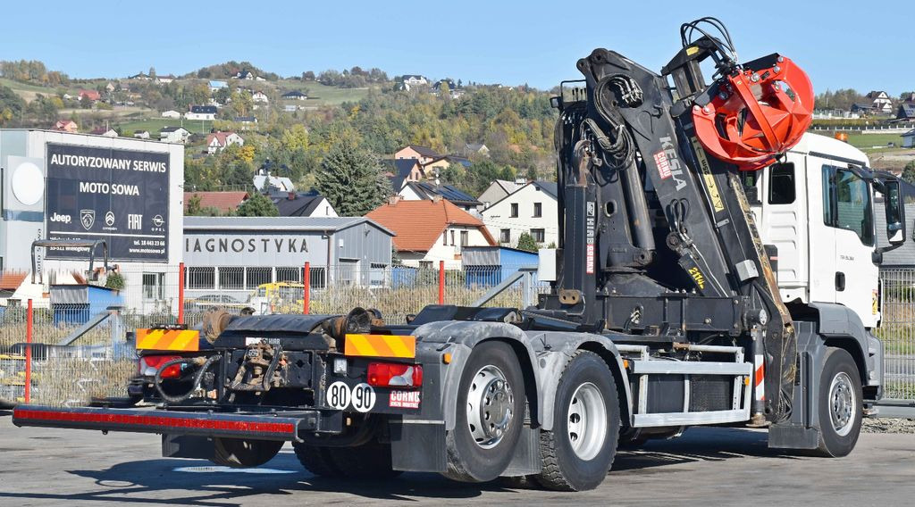 Camión multibasculante, Camión grúa MAN TGS 26.360 Abrollkipper* KESLA 2114 Z * TOP: foto 6