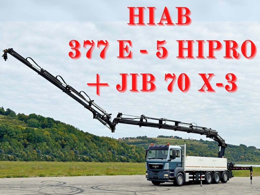 MAN TGS 35.480*HIAB 377 E-5 HIPRO+JIB 70X-3FUNK /8x4 - Camión grúa: foto 1 MAN TGS 35.480*HIAB 377 E-5 HIPRO+JIB 70X-3FUNK /8x4 - Camión grúa: foto 1