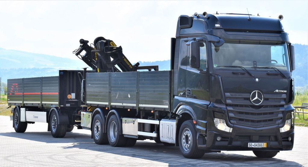 Mercedes-Benz ACTROS 2542 + PK18002-EH C/FUNK + Anhänger! - Camión grúa, Camión caja abierta: foto 3 Mercedes-Benz ACTROS 2542 + PK18002-EH C/FUNK + Anhänger! - Camión grúa, Camión caja abierta: foto 3
