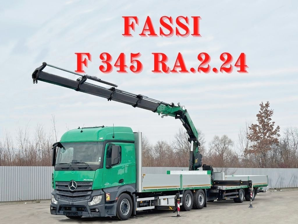 Mercedes-Benz ACTROS 2645 * FASSI F345.24 + FUNK + Anhänger - Camión grúa: foto 1 Mercedes-Benz ACTROS 2645 * FASSI F345.24 + FUNK + Anhänger - Camión grúa: foto 1