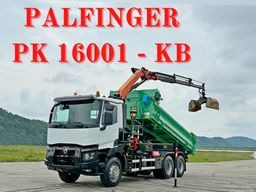 Renault C 430 *KIPPER 5,10 m + PK 16001 - K B* 6x4 - Camión grúa: foto 1 Renault C 430 *KIPPER 5,10 m + PK 16001 - K B* 6x4 - Camión grúa: foto 1
