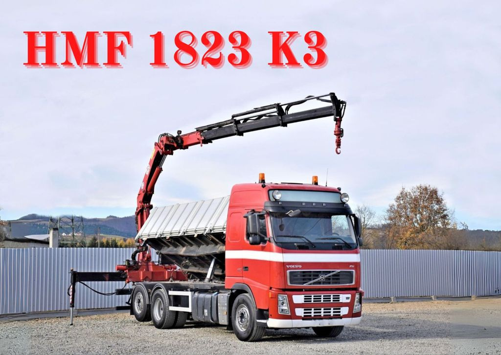 Volvo FH 480 Kipper 6,20m + HMF 1823 K3 + FUNK - Camión grúa, Camión volquete: foto 1 Volvo FH 480 Kipper 6,20m + HMF 1823 K3 + FUNK - Camión grúa, Camión volquete: foto 1
