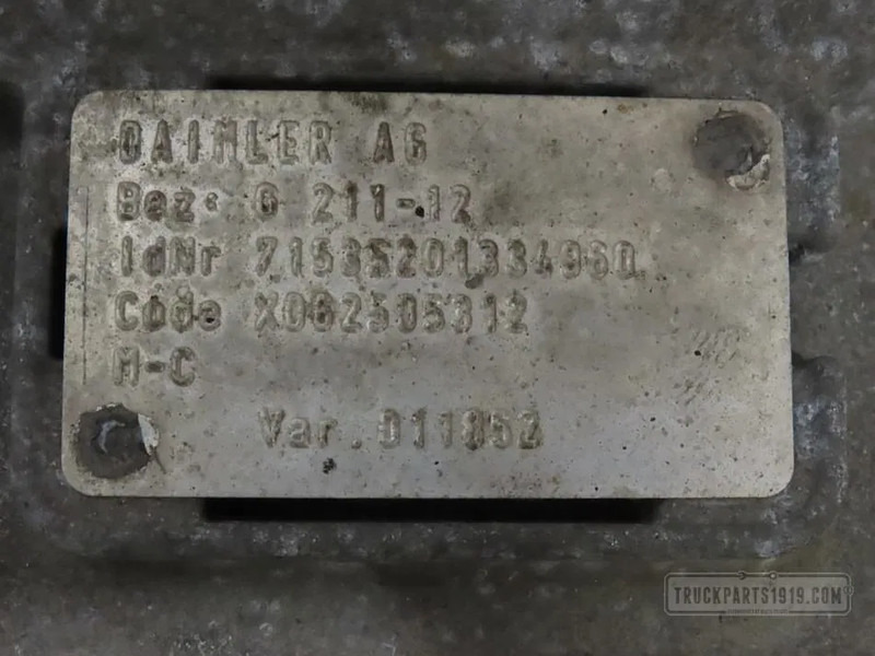 Mercedes-Benz 0012603600 Versnellingsbak G211-12 MB MP4 - Caja de cambios para Camión: foto 3 Mercedes-Benz 0012603600 Versnellingsbak G211-12 MB MP4 - Caja de cambios para Camión: foto 3