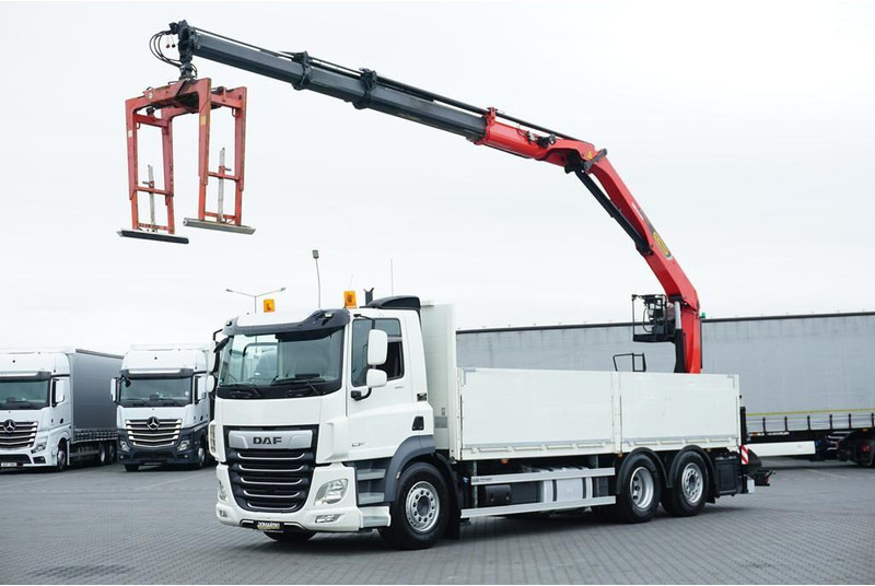 DAF CF / 480 / 6 X 2 / SKRZYNIOWY + HDS / PALFINGER PK 22 001L / OŚ - Camión caja abierta, Camión grúa: foto 1 DAF CF / 480 / 6 X 2 / SKRZYNIOWY + HDS / PALFINGER PK 22 001L / OŚ - Camión caja abierta, Camión grúa: foto 1