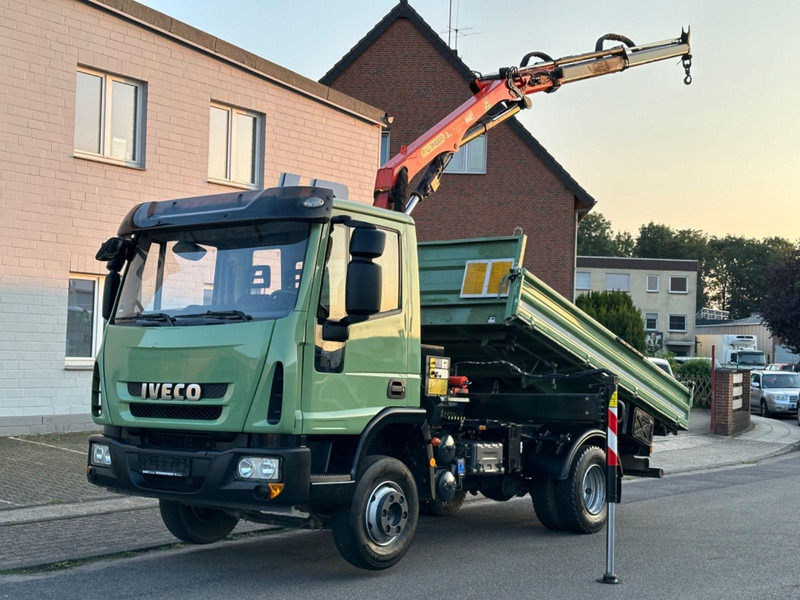 Iveco ML 80E18K M Tipper + Crane Palfinger PK7001-K - Camión volquete, Camión grúa: foto 1 Iveco ML 80E18K M Tipper + Crane Palfinger PK7001-K - Camión volquete, Camión grúa: foto 1