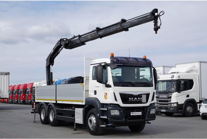 MAN TGS 26.320 / 6X4 / SKRZYNIOWY 6.5 M + HDS HIAB 188 BS-3 / MAX UD - Camión caja abierta, Camión grúa: foto 4 MAN TGS 26.320 / 6X4 / SKRZYNIOWY 6.5 M + HDS HIAB 188 BS-3 / MAX UD - Camión caja abierta, Camión grúa: foto 4