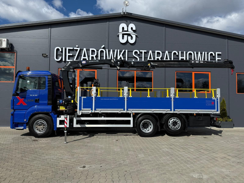 MAN TGS TGX 26.360 / E6 / 143tys km !!! skrzynia + żuraw HMF / manua - Camión caja abierta, Camión grúa: foto 2 MAN TGS TGX 26.360 / E6 / 143tys km !!! skrzynia + żuraw HMF / manua - Camión caja abierta, Camión grúa: foto 2