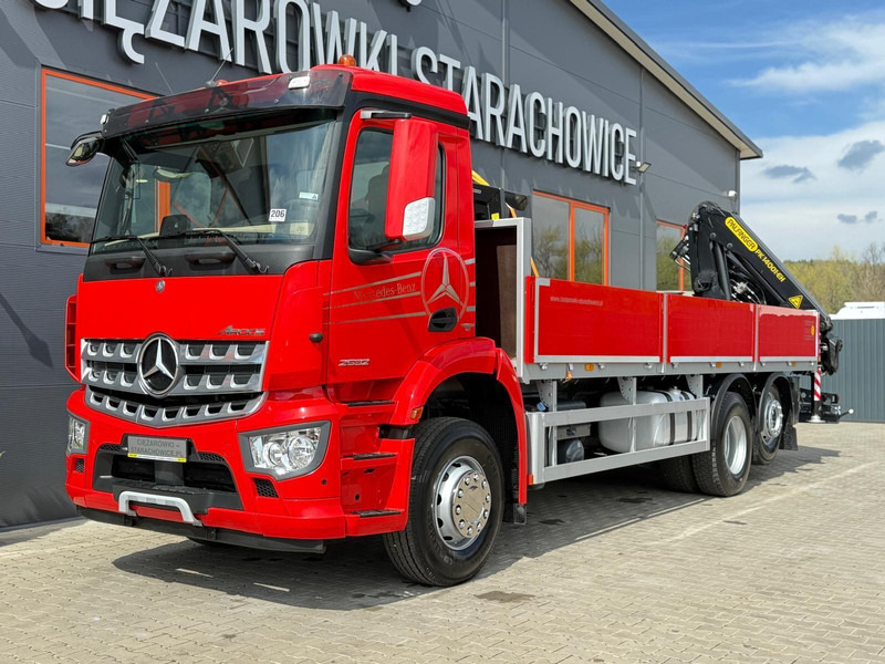 Mercedes-Benz Arocs Actros 2532 / E6 / 6x2 / skrzynia + żuraw Palfinger / budo - Camión caja abierta, Camión grúa: foto 2 Mercedes-Benz Arocs Actros 2532 / E6 / 6x2 / skrzynia + żuraw Palfinger / budo - Camión caja abierta, Camión grúa: foto 2