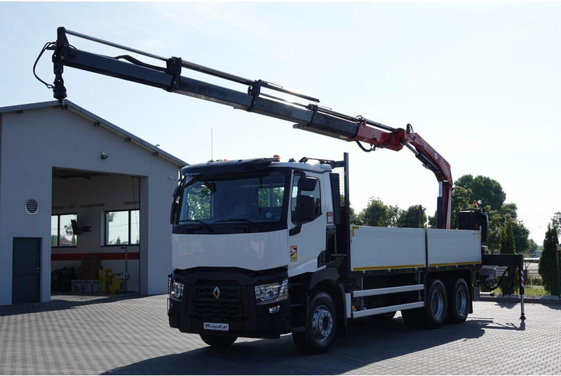 Renault C 380 / 6X4 / SKRZYNIOWY 6.4 M / + HDS FASSI F175A / MAX UDŹWIG - Camión caja abierta, Camión grúa: foto 3 Renault C 380 / 6X4 / SKRZYNIOWY 6.4 M / + HDS FASSI F175A / MAX UDŹWIG - Camión caja abierta, Camión grúa: foto 3