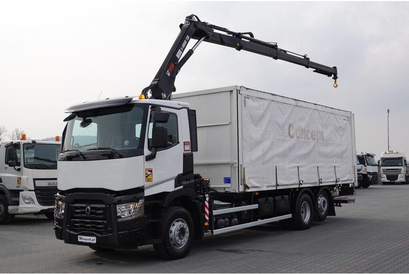 Renault C 380 / 6x2 / SKRZYNIOWY / HDS HIAB 138 B-3 WYSÓW 10,5 M / ROTAT - Camión lona: foto 2 Renault C 380 / 6x2 / SKRZYNIOWY / HDS HIAB 138 B-3 WYSÓW 10,5 M / ROTAT - Camión lona: foto 2