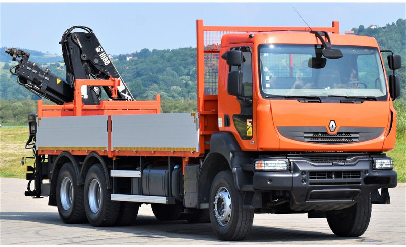 Renault KERAX 410 * HIAB 144 B-3 HIDUO / 6x4 * TOP - Camión caja abierta, Camión grúa: foto 3 Renault KERAX 410 * HIAB 144 B-3 HIDUO / 6x4 * TOP - Camión caja abierta, Camión grúa: foto 3