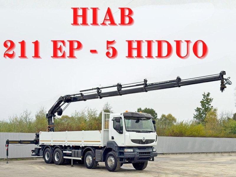 Renault KERAX 430 * HIAB 211 EP-5 HIDUO /FUNK *8x4 - Camión caja abierta, Camión grúa: foto 1 Renault KERAX 430 * HIAB 211 EP-5 HIDUO /FUNK *8x4 - Camión caja abierta, Camión grúa: foto 1