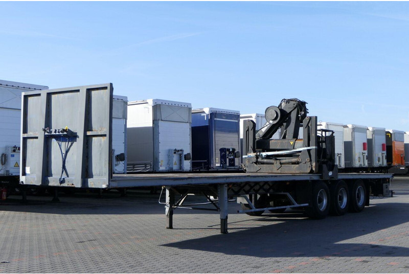 Samro NACZEPA PLATFORMA + HDS HIAB R 150 / DO BUDOWLANKI / PODŁOGA SZY - Semirremolque plataforma/ Caja abierta: foto 1 Samro NACZEPA PLATFORMA + HDS HIAB R 150 / DO BUDOWLANKI / PODŁOGA SZY - Semirremolque plataforma/ Caja abierta: foto 1