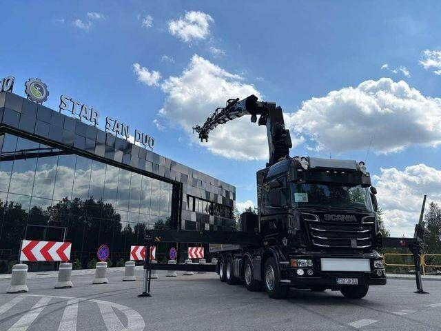 Camión caja abierta, Camión grúa Scania R560 8x2 PALFINGER PK 92002 SH Fly Jib Winch 5t: foto 9