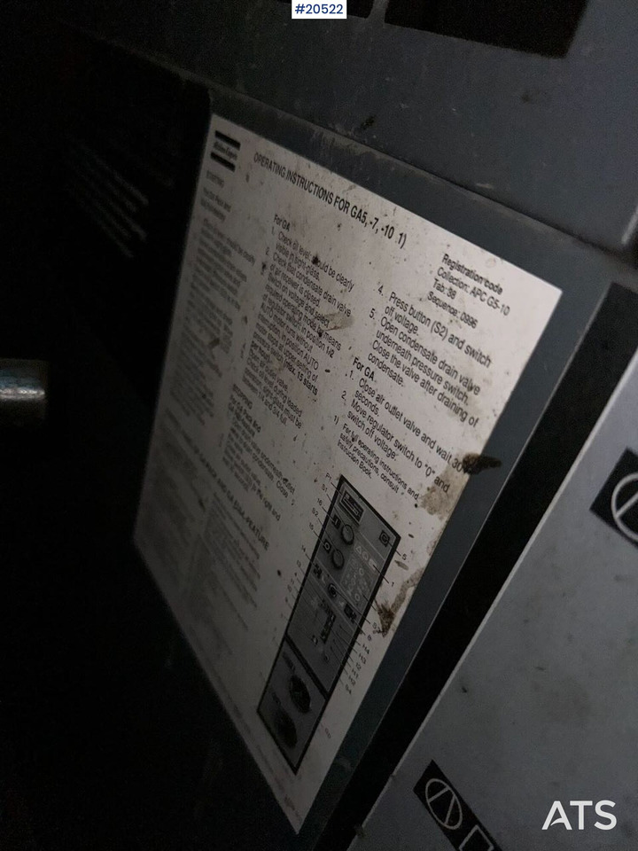 Atlas Copco GA7 - Maquinaria de construcción: foto 5 Atlas Copco GA7 - Maquinaria de construcción: foto 5