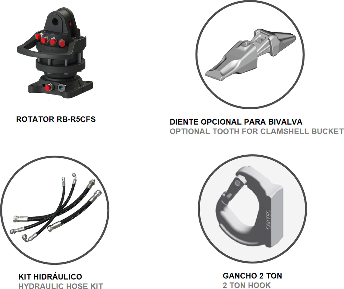Clamshell bucket with sidewalls BV-L 320 - Cuchara de mordazas para Grúa para camión: foto 4 Clamshell bucket with sidewalls BV-L 320 - Cuchara de mordazas para Grúa para camión: foto 4