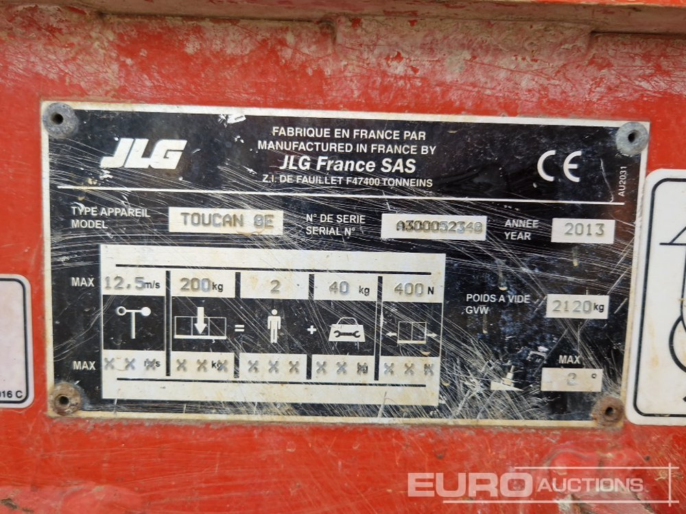 Plataforma elevadora 2013 JLG Toucan 8E: foto 21
