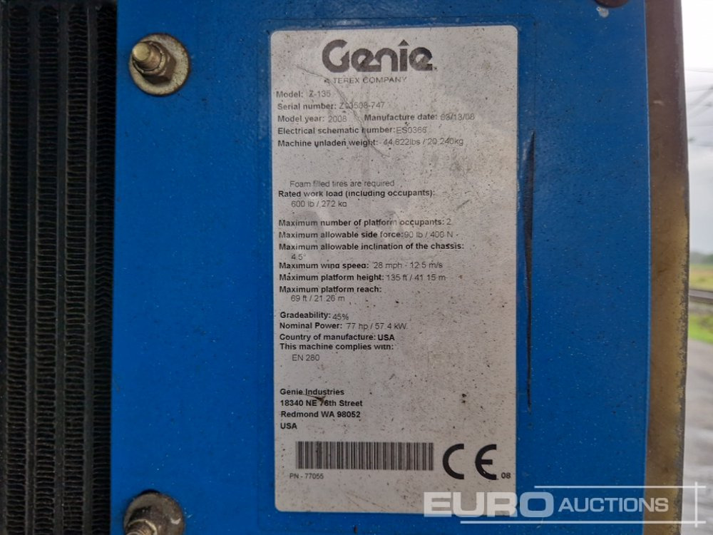 Plataforma elevadora Genie Z-135: foto 40