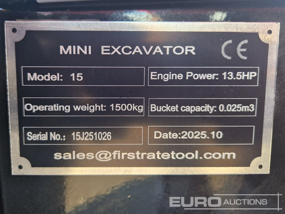 Unused 2025 Miva VA15 - Miniexcavadora: foto 2 Unused 2025 Miva VA15 - Miniexcavadora: foto 2