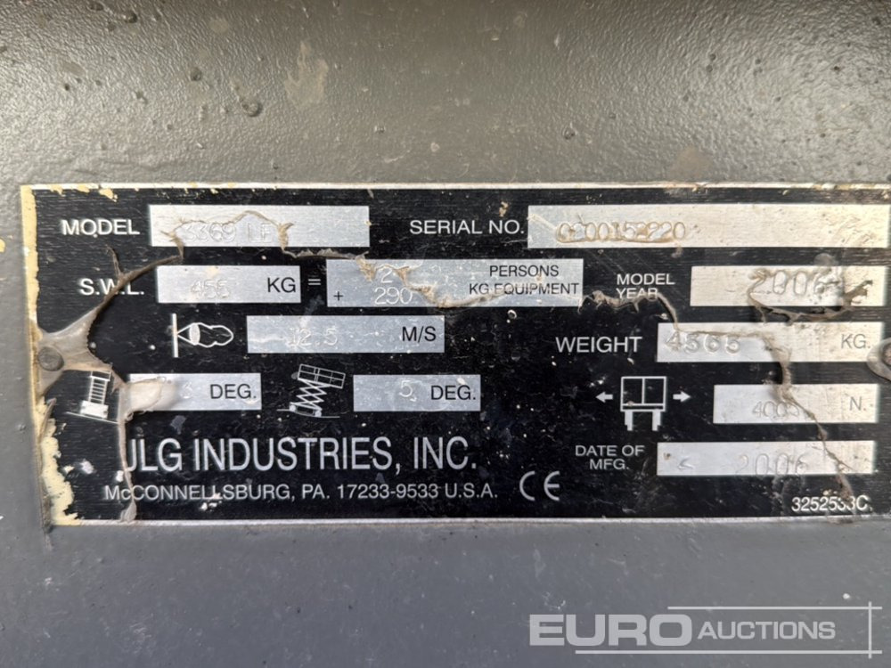 Plataforma de tijeras JLG 3369LE: foto 22 Plataforma de tijeras JLG 3369LE: foto 22