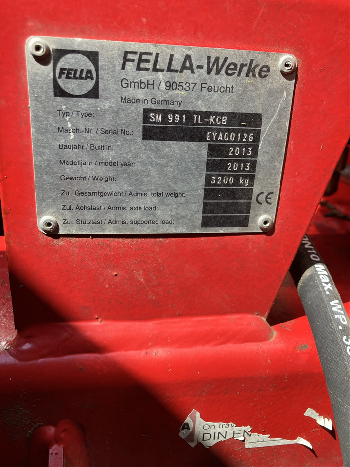 Fella SM 991 TL-KCB - Segadora: foto 4 Fella SM 991 TL-KCB - Segadora: foto 4