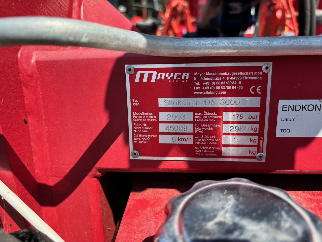Mayer Siloking mm DA 3600 F - Equipo para silos: foto 2 Mayer Siloking mm DA 3600 F - Equipo para silos: foto 2