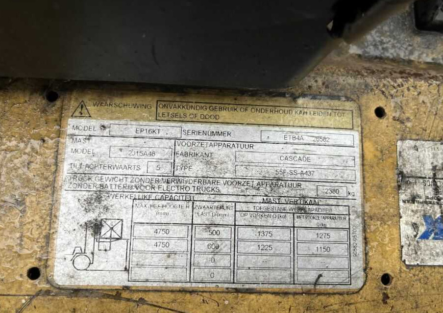 CAT Lift Trucks EP16KT - Carretilla elevadora eléctrica: foto 5 CAT Lift Trucks EP16KT - Carretilla elevadora eléctrica: foto 5