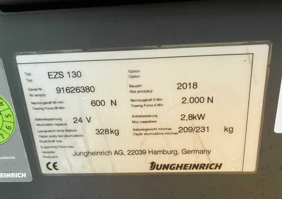 Jungheinrich EZS130 - Remolcadora: foto 4 Jungheinrich EZS130 - Remolcadora: foto 4