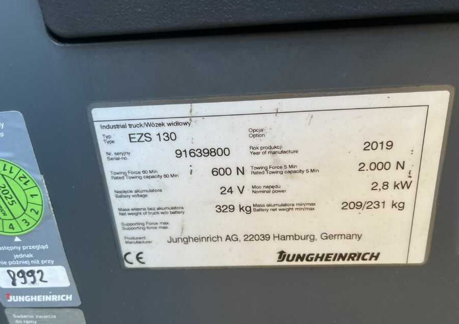 Jungheinrich EZS130 - Remolcadora: foto 4 Jungheinrich EZS130 - Remolcadora: foto 4