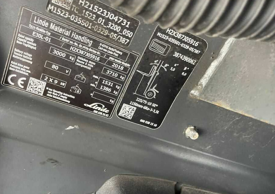 Linde E30L-01 - Carretilla elevadora eléctrica: foto 2 Linde E30L-01 - Carretilla elevadora eléctrica: foto 2